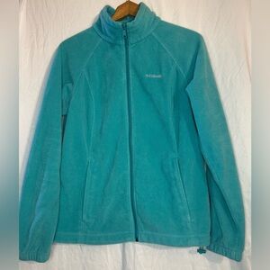 Columbia Women’s Teal Full Zip Fleece Jacket with Pockets size Large